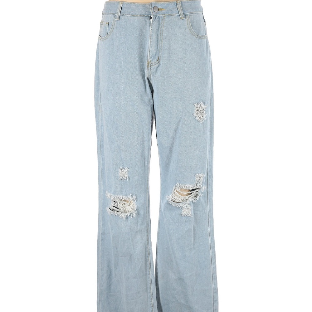 Light Blue Distressed Women Jeans